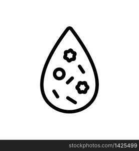 drop of harmful substances icon vector. drop of harmful substances sign. isolated contour symbol illustration. drop of harmful substances icon vector outline illustration
