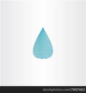 drop of water blue sign vector icon label
