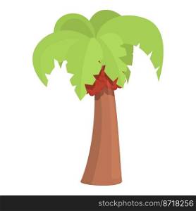 Drop palm tree icon cartoon vector. Fruit food. Tropical product. Drop palm tree icon cartoon vector. Fruit food
