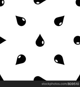 Drop pattern repeat seamless in black color for any design. Vector geometric illustration. Drop pattern seamless black