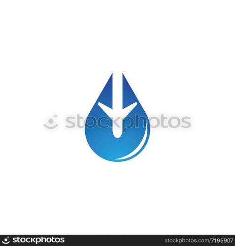 Drop plane logo templat vector icon design