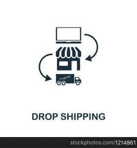 Drop Shipping icon vector illustration. Creative sign from passive income icons collection. Filled flat Drop Shipping icon for computer and mobile. Symbol, logo vector graphics.. Drop Shipping vector icon symbol. Creative sign from passive income icons collection. Filled flat Drop Shipping icon for computer and mobile