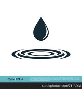 Drop Water Icon Vector Logo Template Illustration Design. Vector EPS 10.