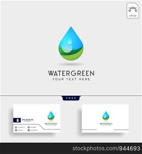 drop water or green water logo template vector illustration icon element isolated - vector. drop water or green water logo template vector illustration