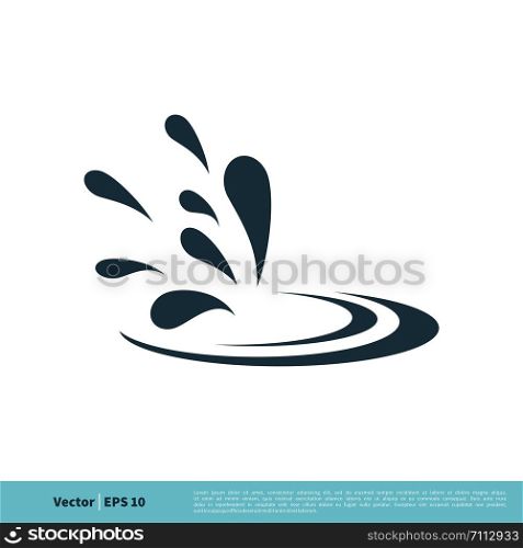 Drop Water, Splash Water Icon Vector Logo Template Illustration Design. Vector EPS 10.