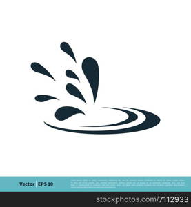 Drop Water, Splash Water Icon Vector Logo Template Illustration Design. Vector EPS 10.