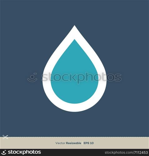 Droplet Icon Vector Template Water Logo Illustration Design. Vector EPS 10.