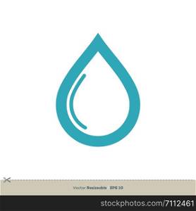 Droplet Icon Vector Template. Water Logo Illustration Design. Vector EPS 10.