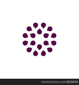 Droplet Purple Flower Logo Template Illustration Design. Vector EPS 10.