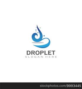 Droplet water creative simple vector logo design template