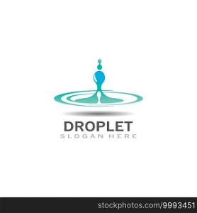 Droplet water creative simple vector logo design template