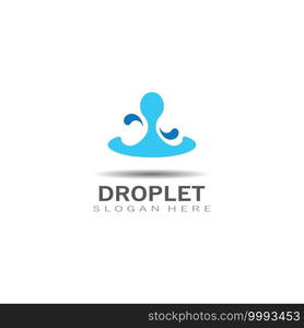 Droplet water creative simple vector logo design template