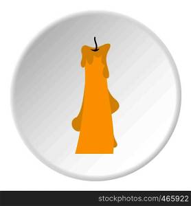 Dropped candle icon in flat circle isolated on white vector illustration for web. Dropped candle icon circle