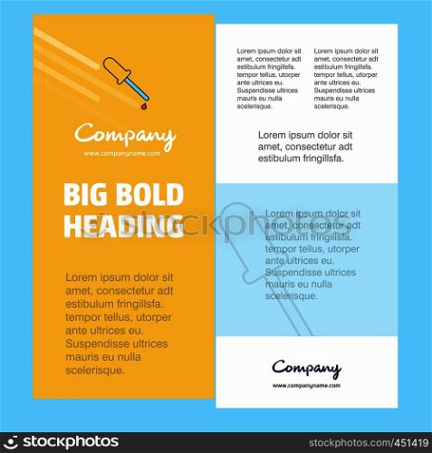 Dropper Business Company Poster Template. with place for text and images. vector background