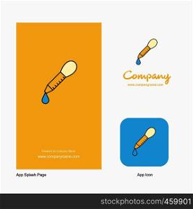Dropper Company Logo App Icon and Splash Page Design. Creative Business App Design Elements