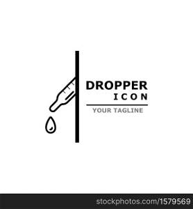 Dropper Icon Vector Design Template. Linear Style. Dropper icon in trendy flat design