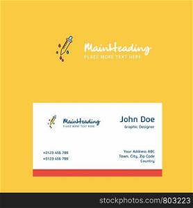 Dropper logo Design with business card template. Elegant corporate identity. - Vector