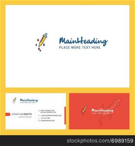 Dropper Logo design with Tagline & Front and Back Busienss Card Template. Vector Creative Design