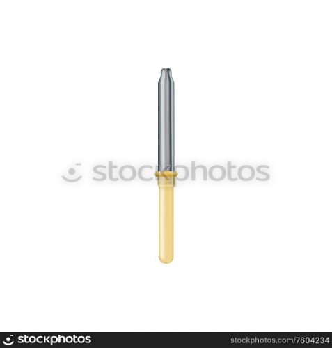 Dropper pipette isolated medical instrument. Vector eyedropper, nose or ear droplet symbol. Pipette eyedropper vector dropper medical tool