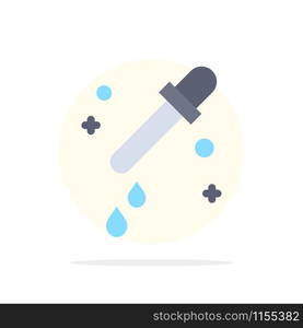 Dropper, Pipette, Science Abstract Circle Background Flat color Icon