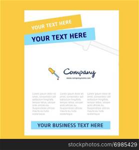 Dropper Title Page Design for Company profile ,annual report, presentations, leaflet, Brochure Vector Background