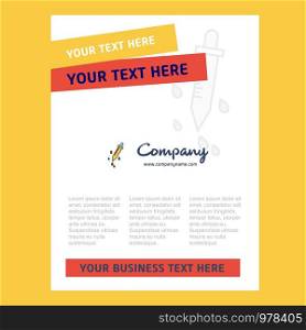 Dropper Title Page Design for Company profile ,annual report, presentations, leaflet, Brochure Vector Background