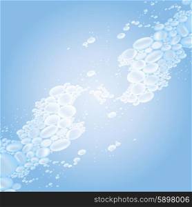 drops in the blue water vector background.. drops in the blue water vector background