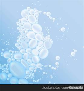 drops in the blue water vector background.. drops in the blue water vector background