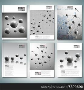 Drops, molecule structure. Brochure, flyer or report for business, template vector.