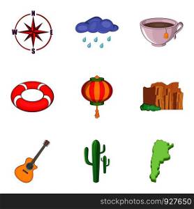 Drought icons set. Cartoon set of 9 drought vector icons for web isolated on white background. Drought icons set, cartoon style