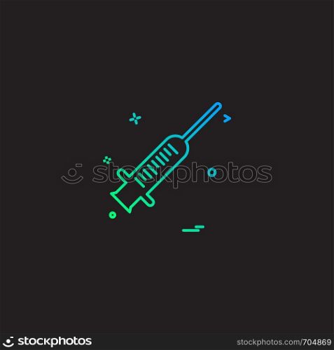 drug injection steroid syringe vaccine icon vector desige