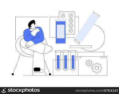 Drug monitoring abstract concept vector illustration. Therapeutic drug monitoring, primary healthcare, ankle bracelet, clinical chemistry, medication level measurement in blood abstract metaphor.. Drug monitoring abstract concept vector illustration.