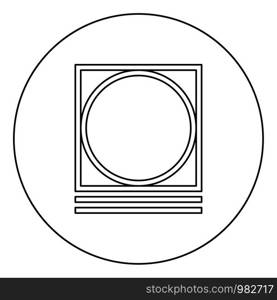 Drum drying in machine delicate mode Clothes care symbols Washing concept Laundry sign icon in circle round outline black color vector illustration flat style simple image. Drum drying in machine delicate mode Clothes care symbols Washing concept Laundry sign icon in circle round outline black color vector illustration flat style image