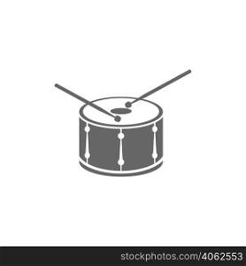 Drum flat design icon illustration template vector