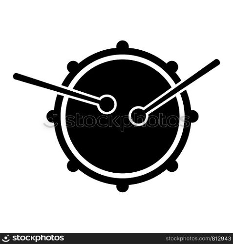 Drum icon symbol design black silhouette. view from the top