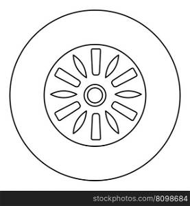 Drum industry circle round icon in circle round black color vector illustration image outline contour line thin style simple. Drum industry circle round icon in circle round black color vector illustration image outline contour line thin style