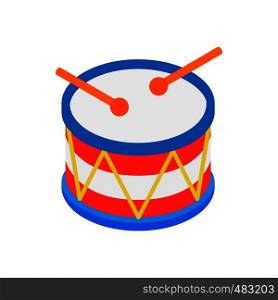 Drum of Independence Day isometric 3d icon on white background. Drum of Independence Day isometric 3d icon