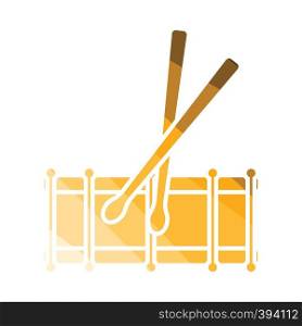 Drum toy icon. Flat color design. Vector illustration.