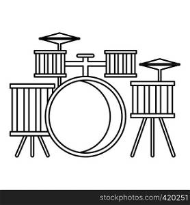 Drums icon. Outline illustration of drums vector icon for web. Drums icon, outline style