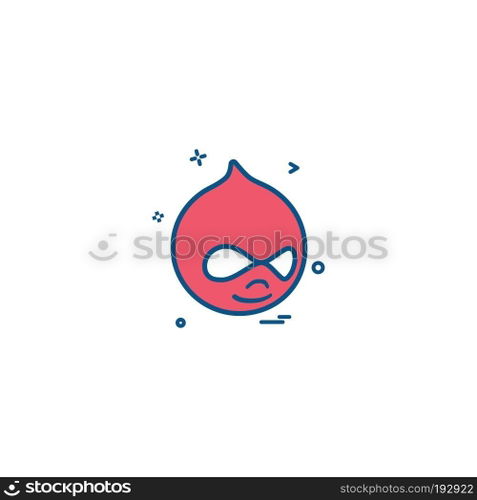 Drupal icon design vector 