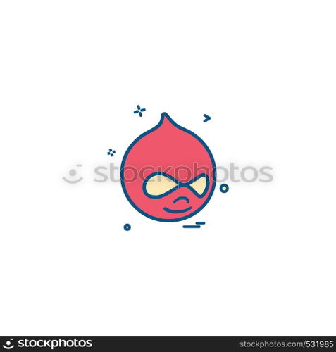 Drupal icon design vector