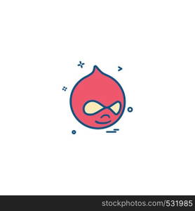 Drupal icon design vector
