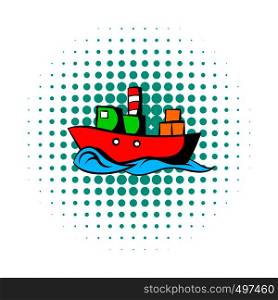 Dry cargo comics icon isolated on a white background. Dry cargo comics icon