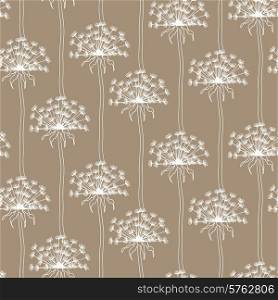 Dry dandelion flowers - abstract seamless pattern.. Dry dandelion flowers - abstract seamless pattern