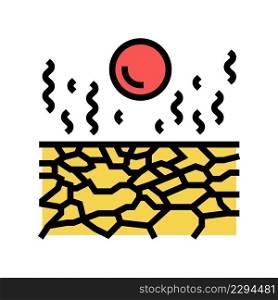 dry desert color icon vector. dry desert sign. isolated symbol illustration. dry desert color icon vector illustration