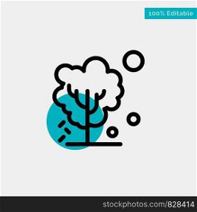 Dry, Global, Soil, Tree, Warming turquoise highlight circle point Vector icon