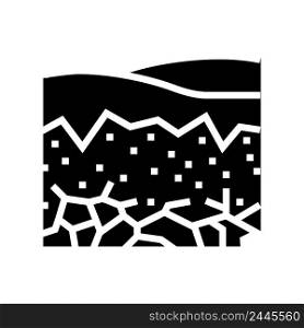 dry river glyph icon vector. dry river sign. isolated contour symbol black illustration. dry river glyph icon vector illustration