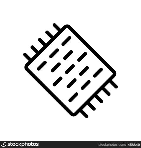 dry square napkin icon vector. dry square napkin sign. isolated contour symbol illustration. dry square napkin icon vector outline illustration