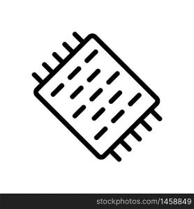dry square napkin icon vector. dry square napkin sign. isolated contour symbol illustration. dry square napkin icon vector outline illustration