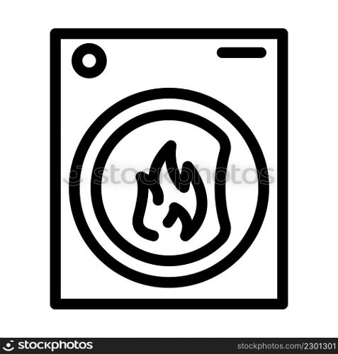dryer machine for dry clothes line icon vector. dryer machine for dry clothes sign. isolated contour symbol black illustration. dryer machine for dry clothes line icon vector illustration